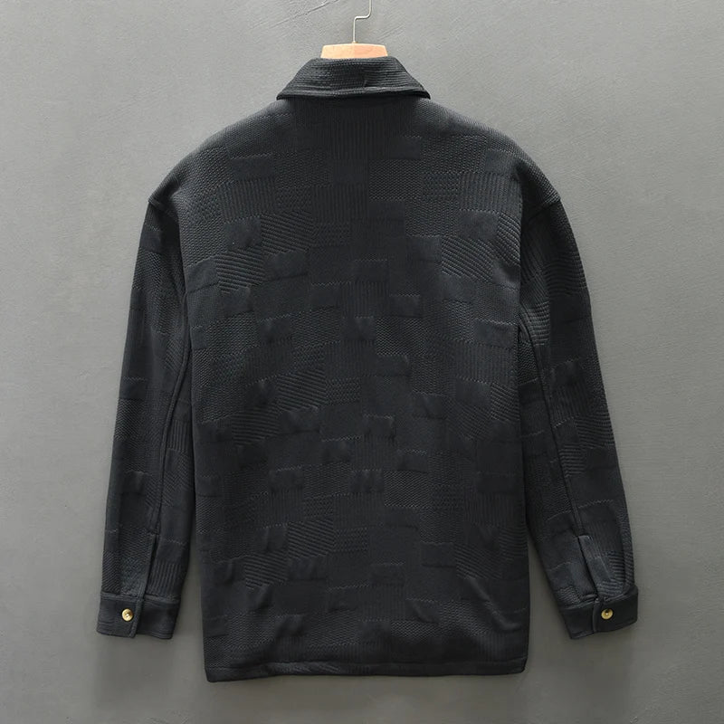 Men's Loose Oversize Long Sleeve Flannel Shirt - Non-elastic Retro Warm Shirt
