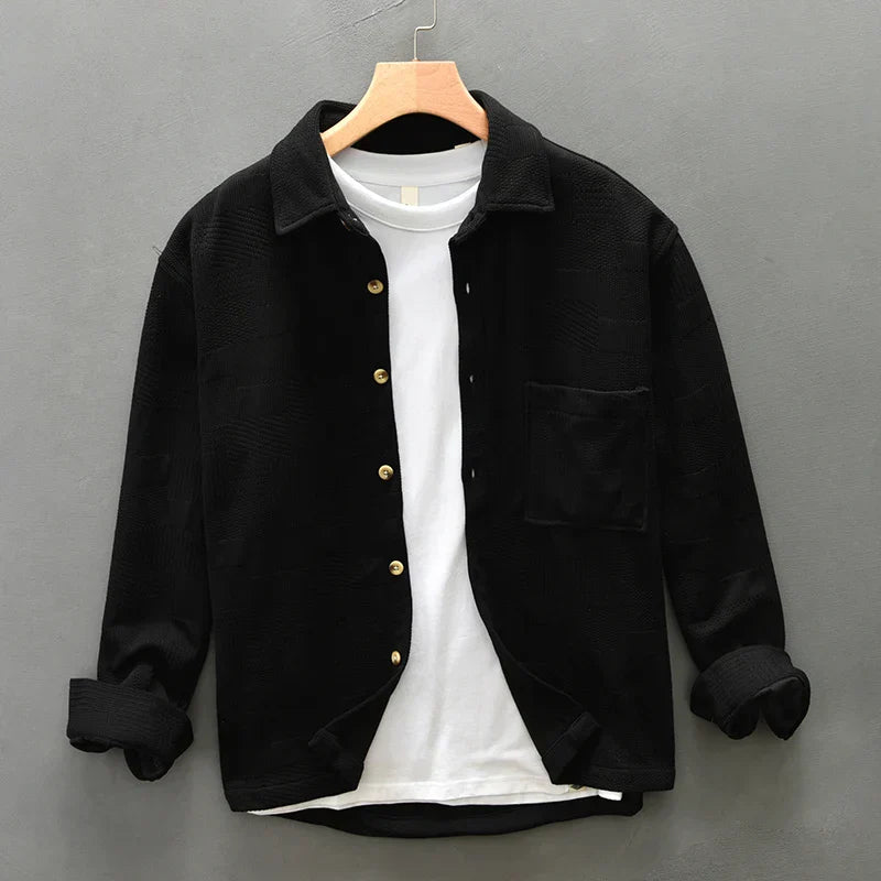 Men's Loose Oversize Long Sleeve Flannel Shirt - Non-elastic Retro Warm Shirt