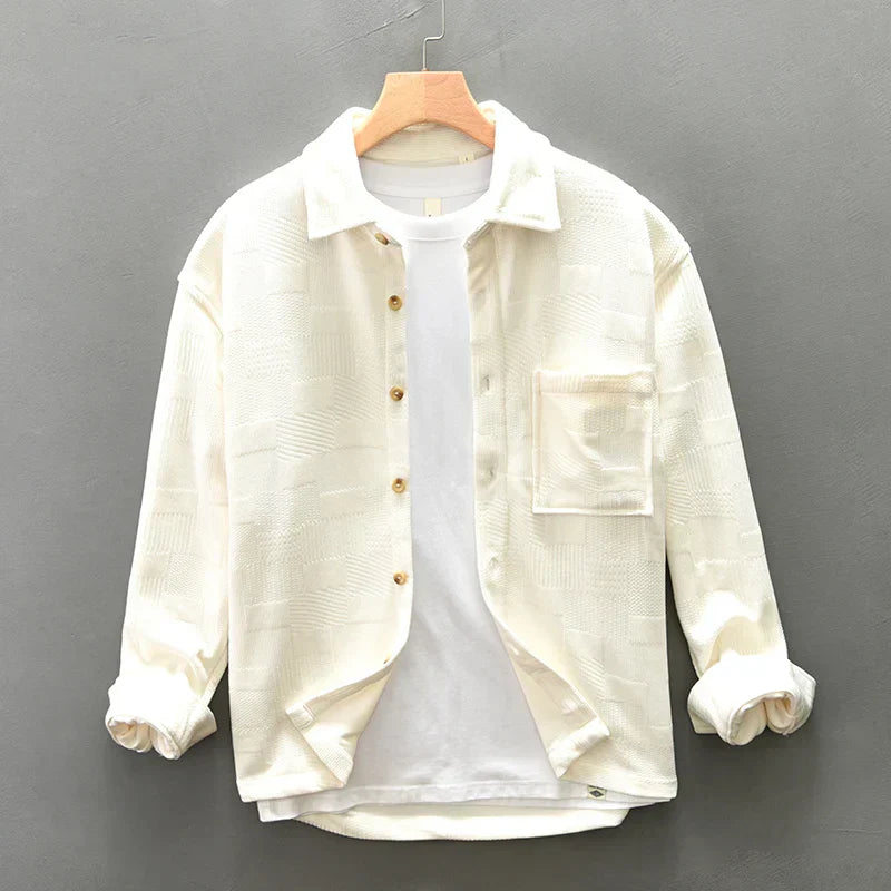 Men's Loose Oversize Long Sleeve Flannel Shirt - Non-elastic Retro Warm Shirt